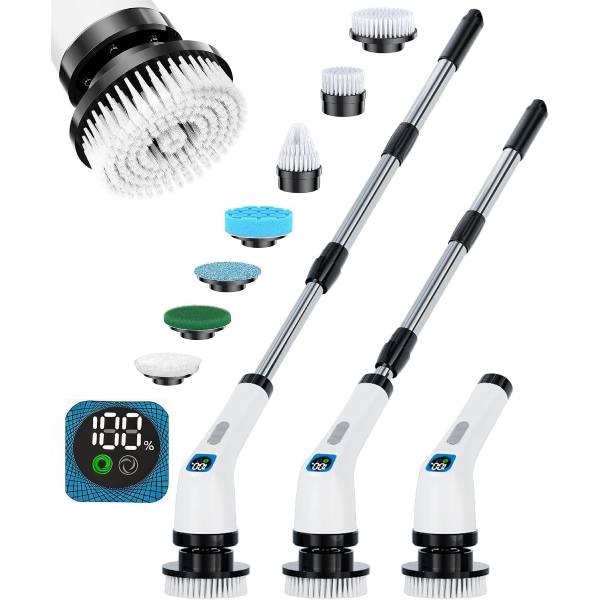 EElectric Spin Scrubber with Long Handle